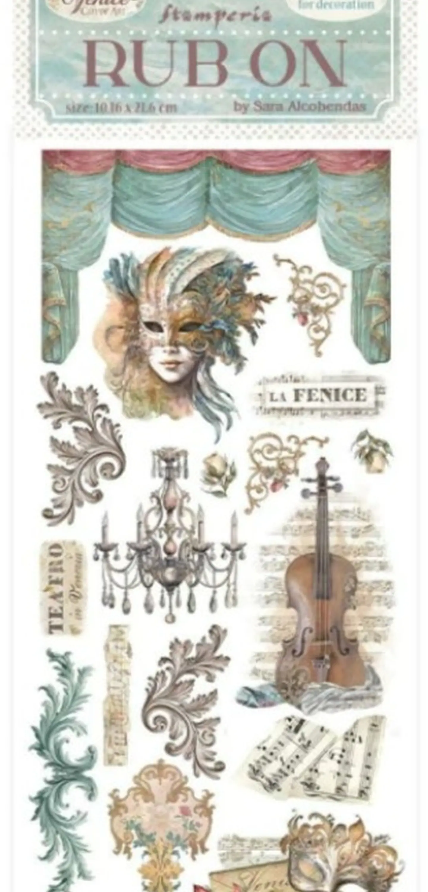 Rub-on Stamperia — Venice City of Art — Masks 2