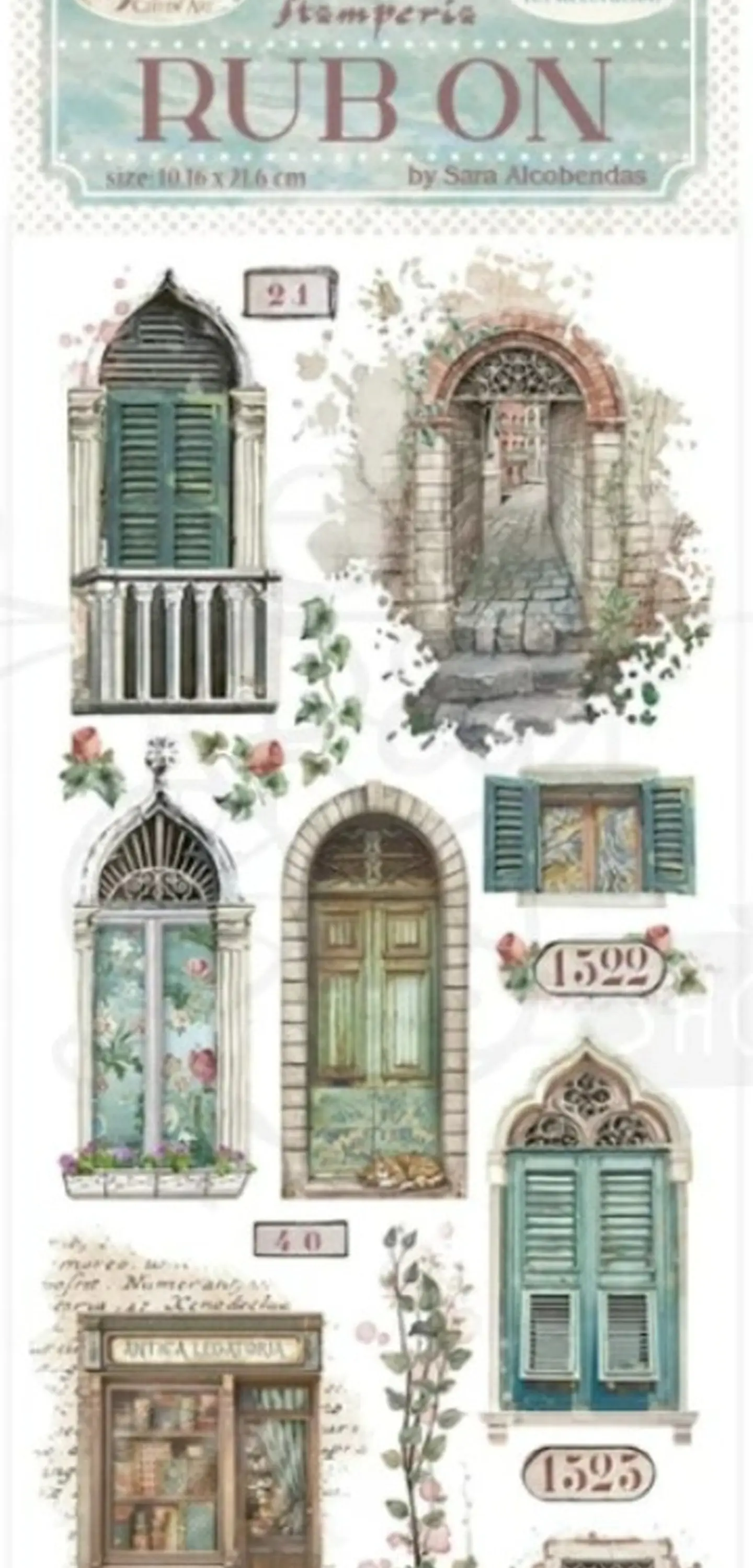 Rub-on Stamperia — Venice City of Art — Doors & Windows 2