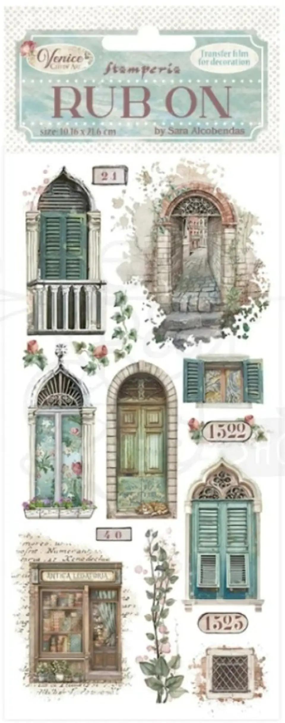 Rub-on Stamperia — Venice City of Art — Doors & Windows 2