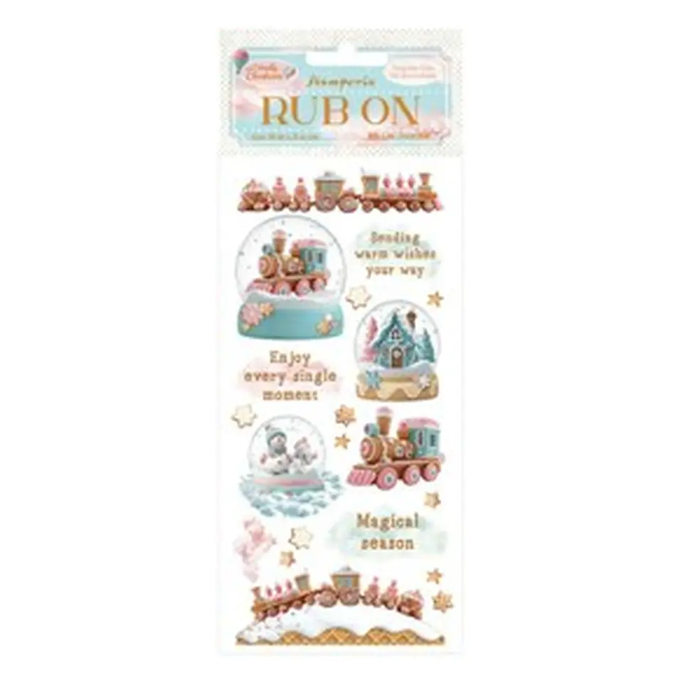 Rub-on Stamperia — Candy Christmas — Snowglobes 1