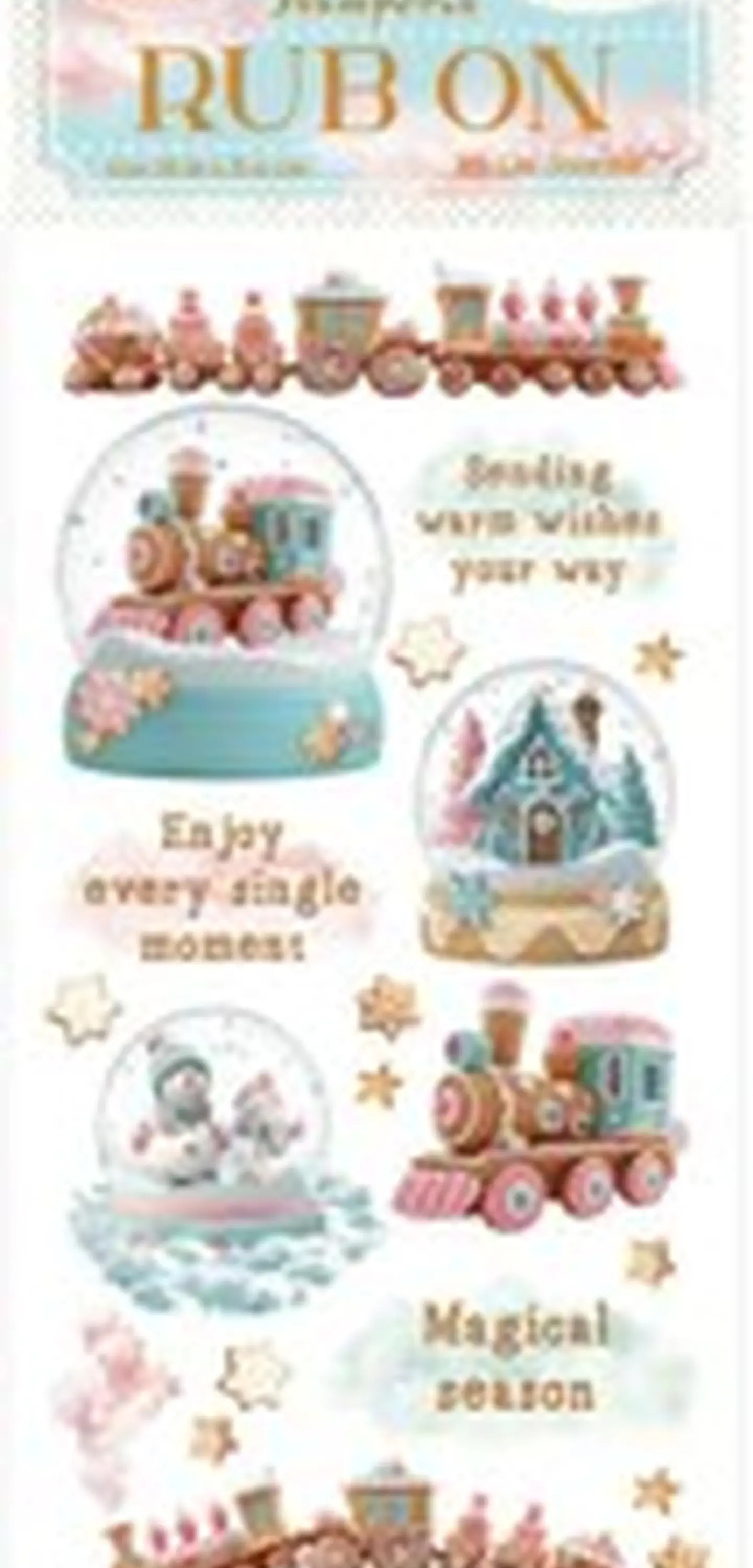 Rub-on Stamperia — Candy Christmas — Snowglobes 2