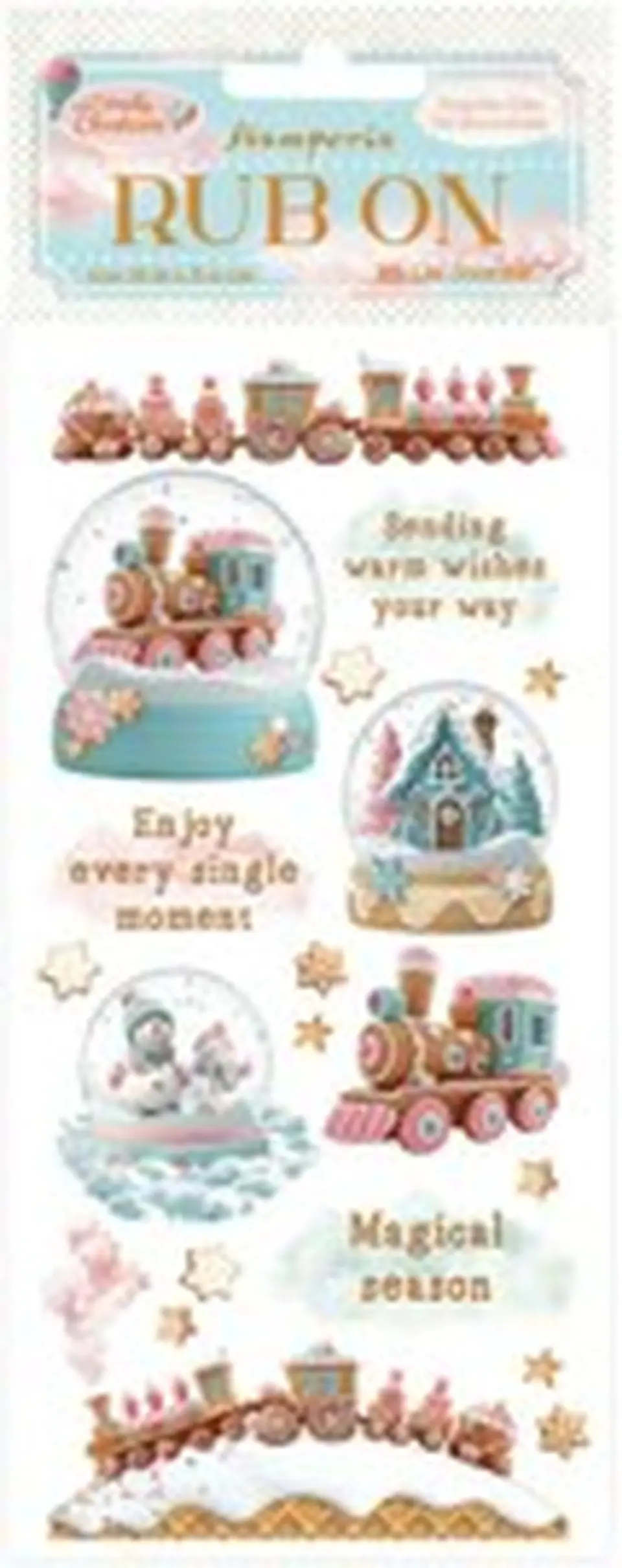 Rub-on Stamperia — Candy Christmas — Snowglobes 2