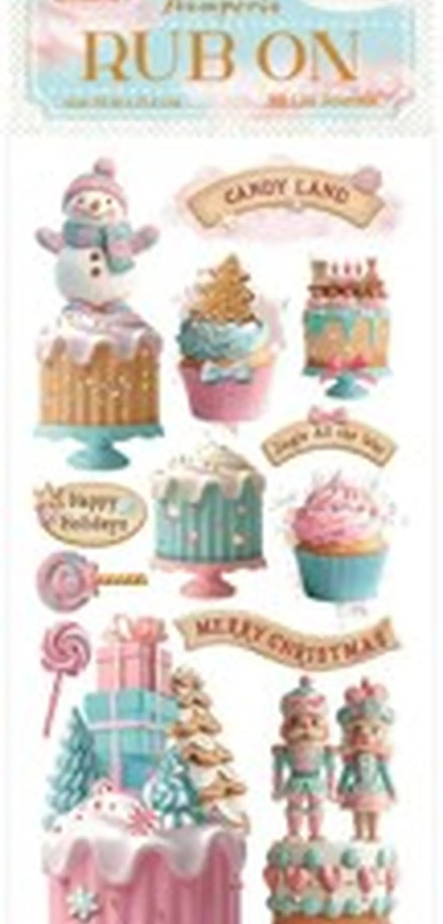 Rub-on Stamperia — Candy Christmas — Cakes 2