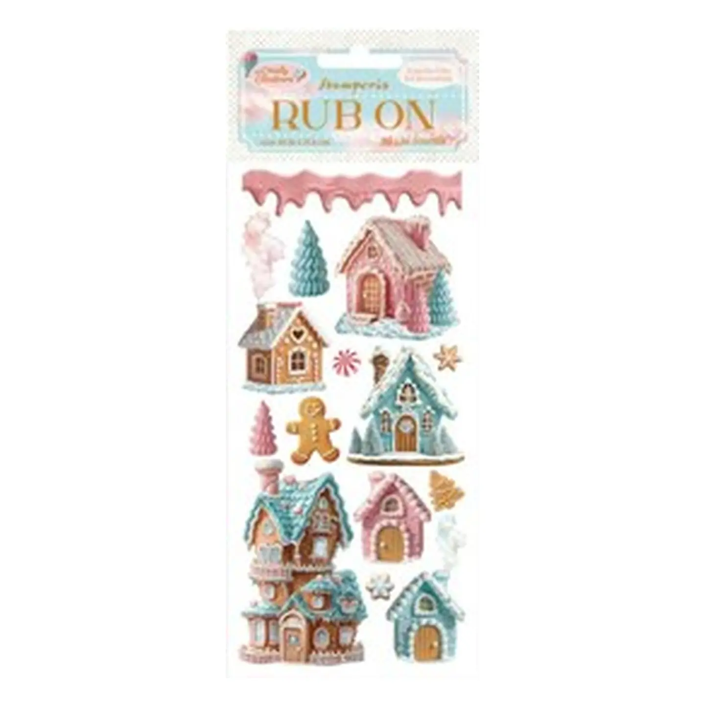 Rub-on Stamperia — Candy Christmas — Marzipan Houses 1