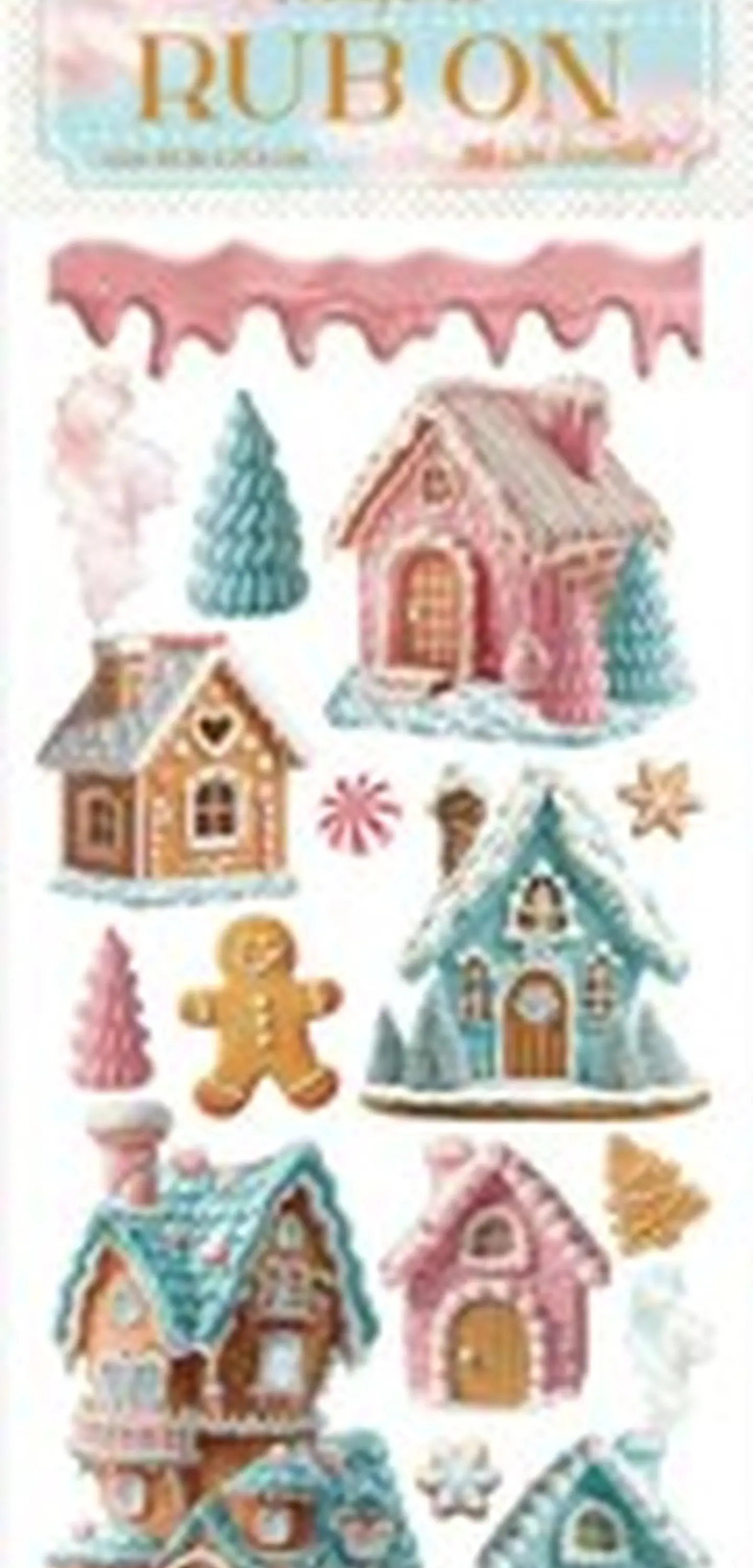 Rub-on Stamperia — Candy Christmas — Marzipan Houses 2