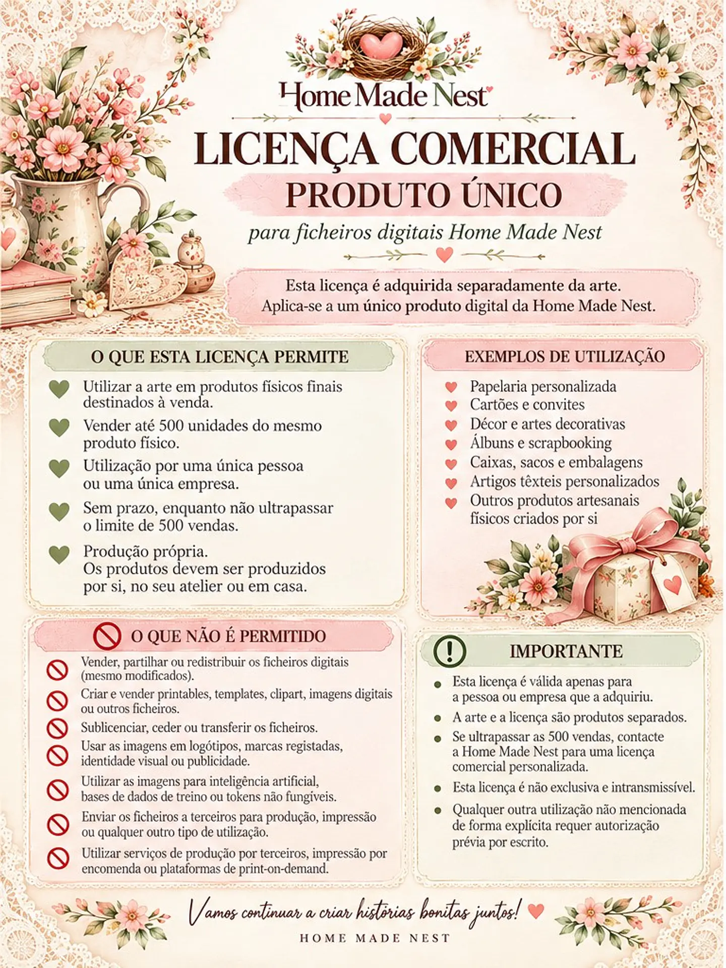 Licença Comercial para Produto Único — Home Made Nest 1