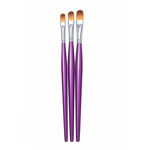 Conjunto de 3 Pincéis Tigre Língua de Gato — Ref. 444 — N.º 10, 12 e 14