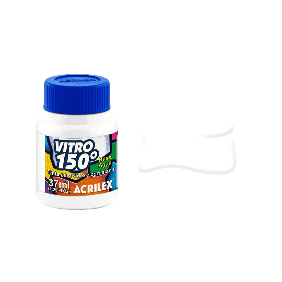 Tinta Acrilex Vitro 150º — Branco (519) — 37 ml 1
