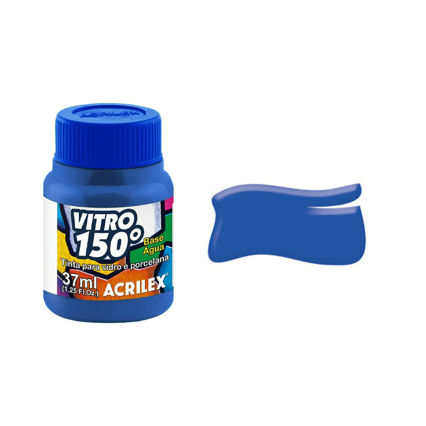 Tinta Acrilex Vitro 150º — Azul (559) — 37 ml 1