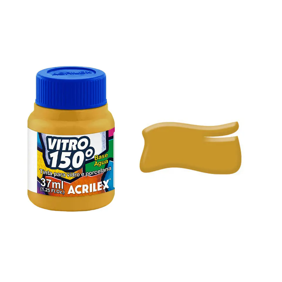 Tinta Acrilex Vitro 150º — Amarelo Ocre (564) — 37 ml 1