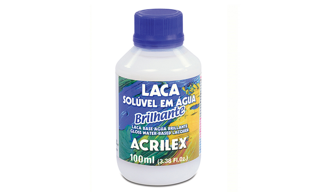 Laca Solúvel em Água Brilhante Acrilex — 100 ml