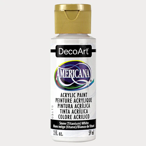 Tinta Acrílica DecoArt Americana 59 ml — Snow (Titanium) White (DA001)