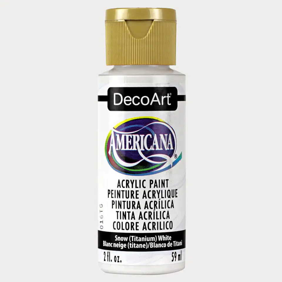 Tinta Acrílica DecoArt Americana 59 ml — Snow (Titanium) White (DA001) 1
