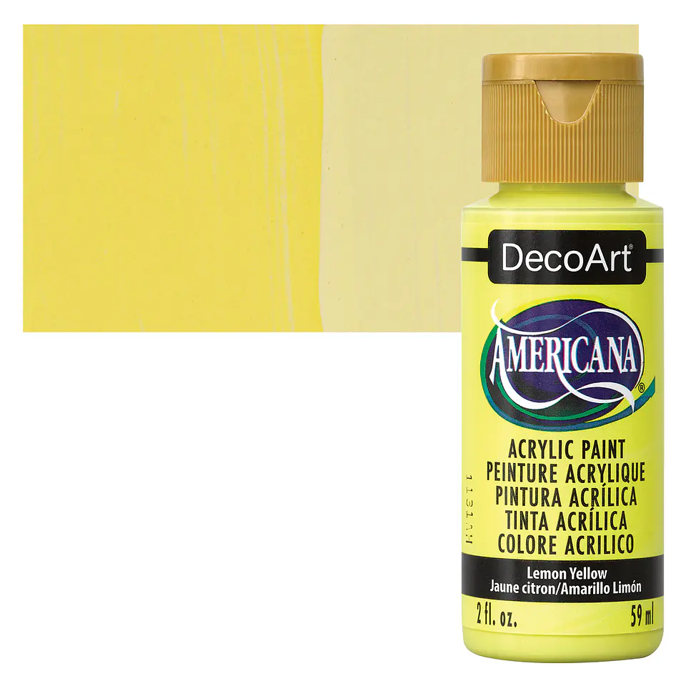 Tinta Acrílica DecoArt Americana 59 ml — Lemon Yellow (DA011) 1