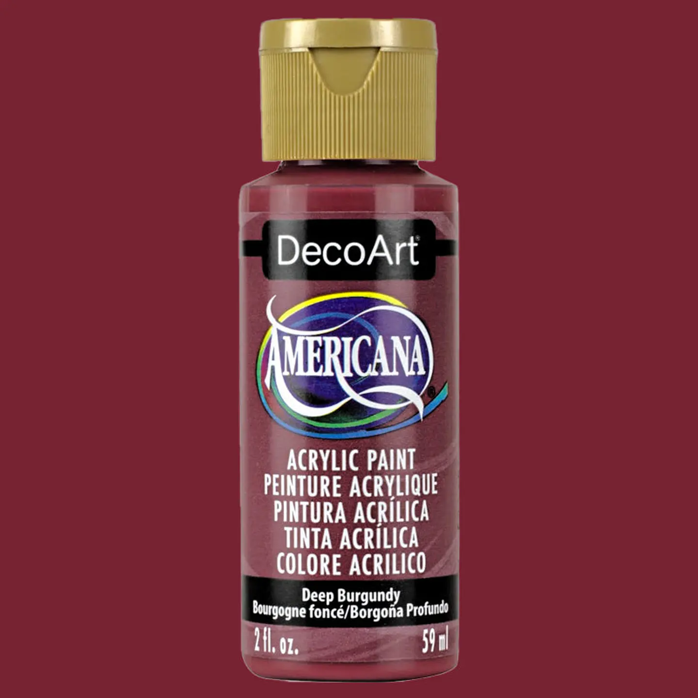 Tinta Acrílica DecoArt Americana 59 ml — Deep Burgundy (DA128) 1