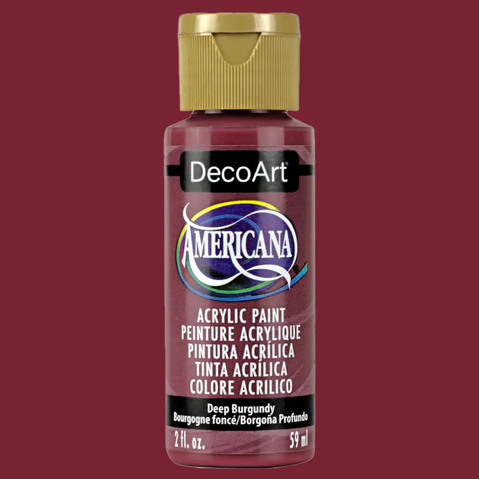 Tinta Acrílica DecoArt Americana 59 ml — Deep Burgundy (DA128) 1