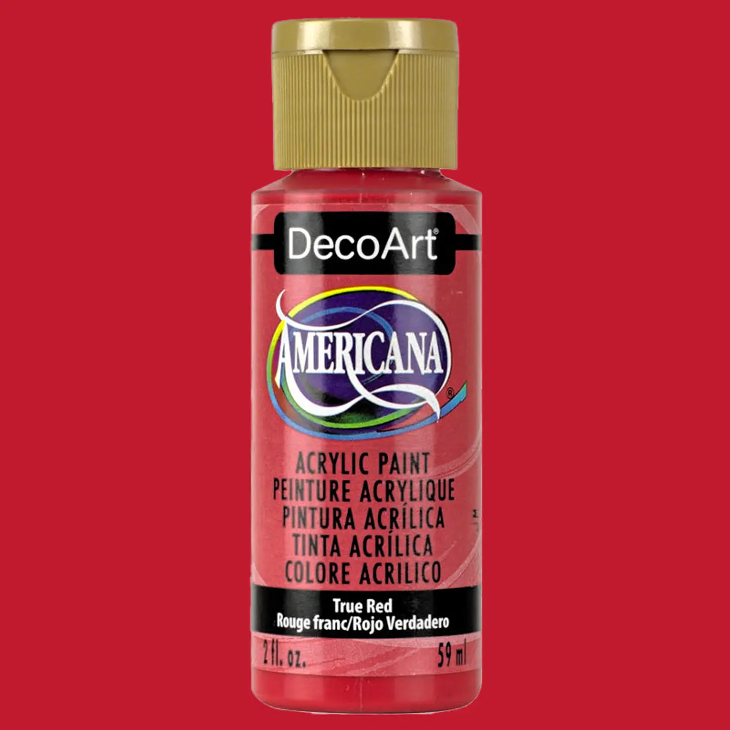 Tinta Acrílica DecoArt Americana 59 ml — True Red (DA129) 1