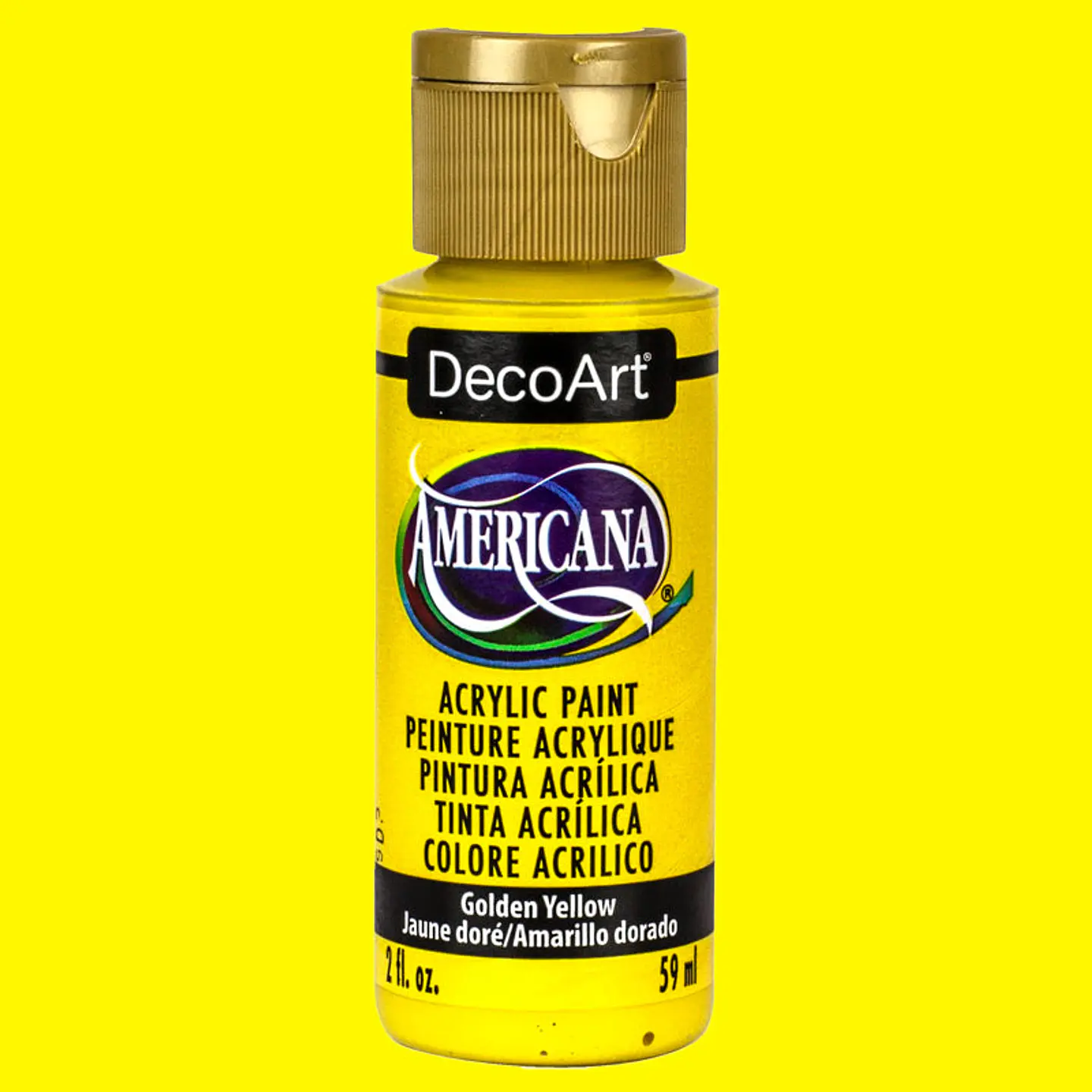 Tinta Acrílica DecoArt Americana 59 ml — Golden Yellow (DA371) 1