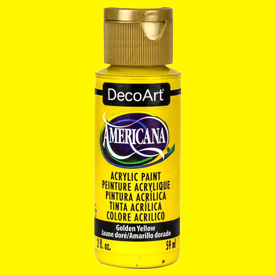 Tinta Acrílica DecoArt Americana 59 ml — Golden Yellow (DA371) 1