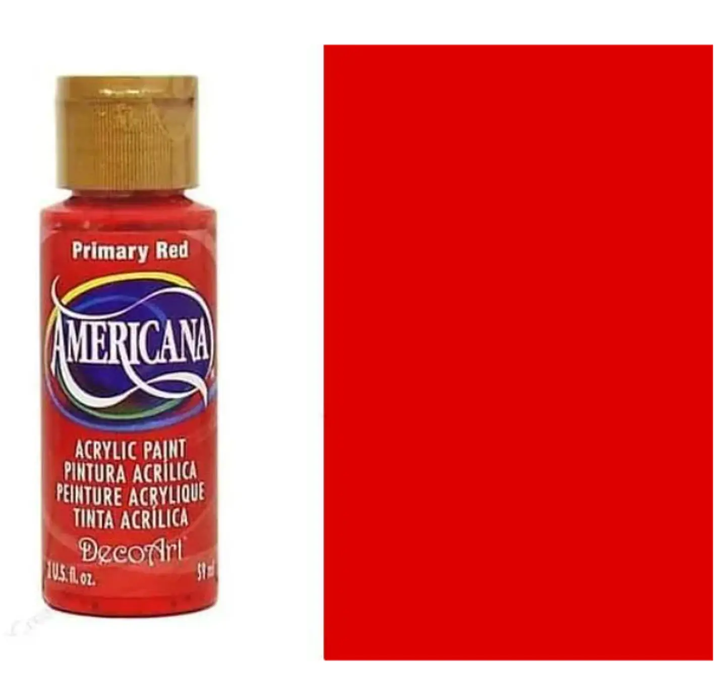 Tinta Acrílica DecoArt Americana 59 ml — Primary Red (DA199) 1