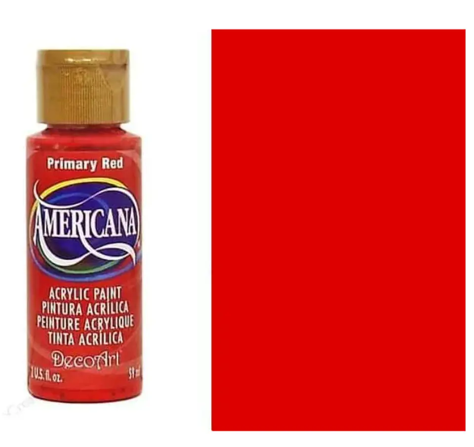 Tinta Acrílica DecoArt Americana 59 ml — Primary Red (DA199) 1