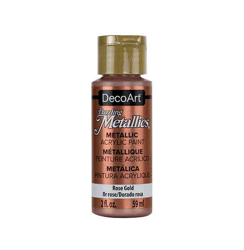 Tinta Metalizada DecoArt Americana Dazzling Metallics 59 ml — Rosa Dourado (DA336)