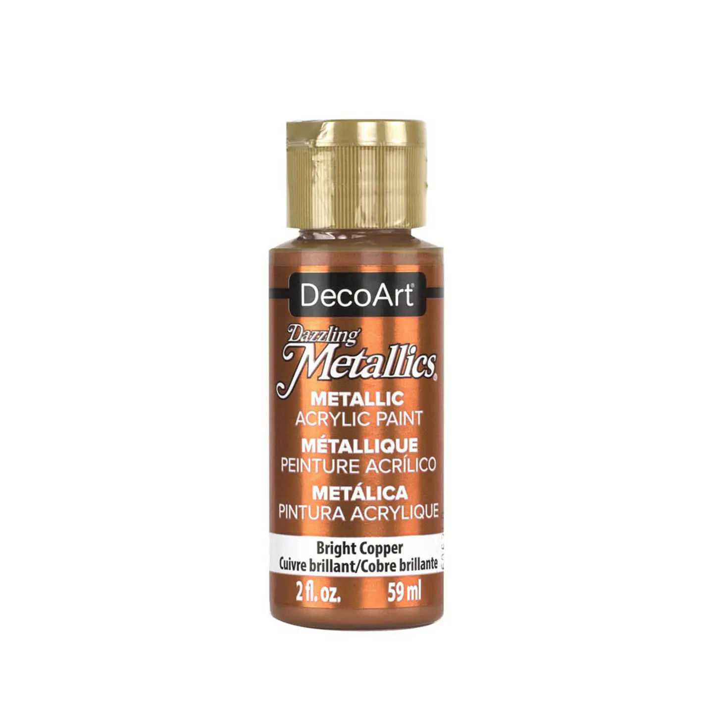 Tinta Metalizada DecoArt Americana Dazzling Metallics 59 ml — Cobre Claro (DA337) 1