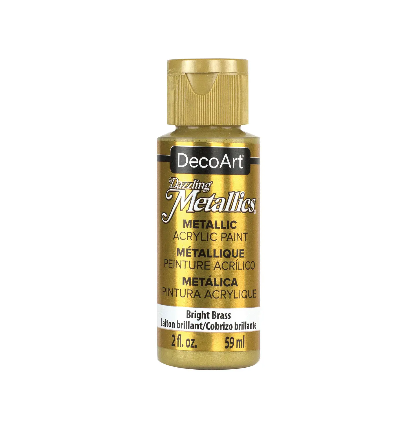 Tinta Metalizada DecoArt Americana Dazzling Metallics 59 ml — Latão Claro (DA338) 1