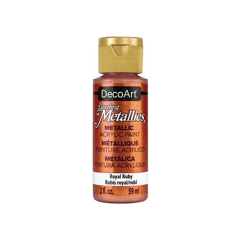 Tinta Metalizada DecoArt Americana Dazzling Metallics 59 ml — Rubi Real (DA074)