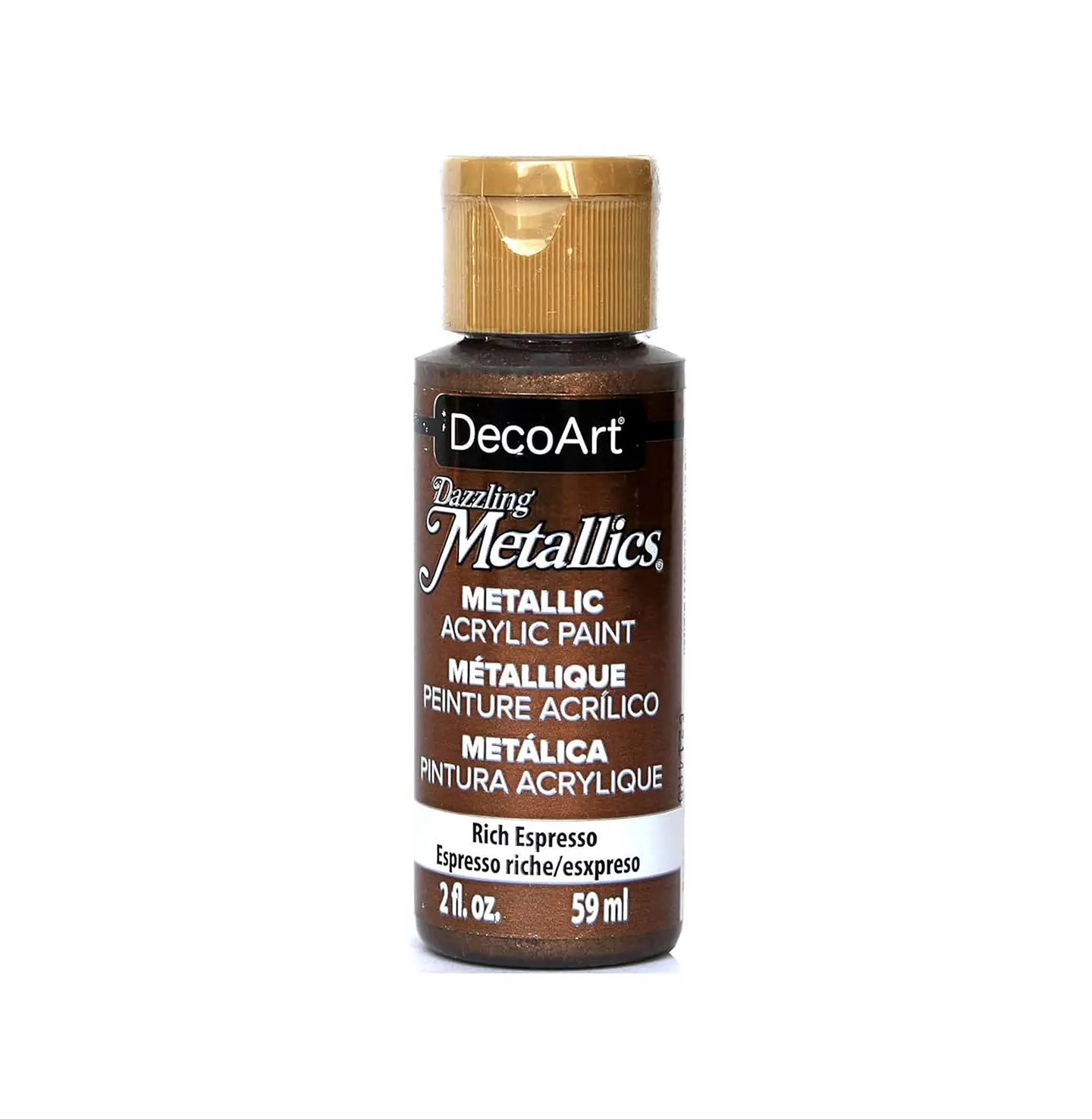 Tinta Metalizada DecoArt Americana Dazzling Metallics 59 ml — Expresso (DA245) 1