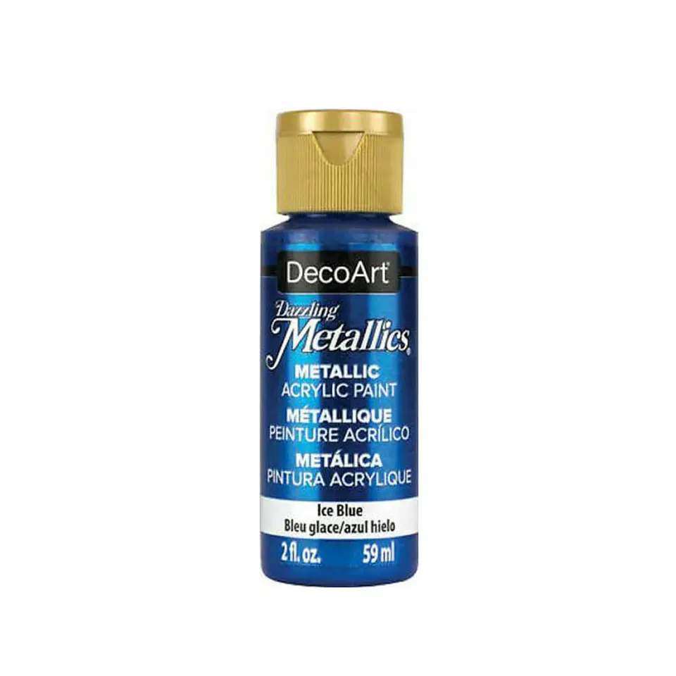 Tinta Metalizada DecoArt Americana Dazzling Metallics 59 ml — Azul Gelo (DA075) 1