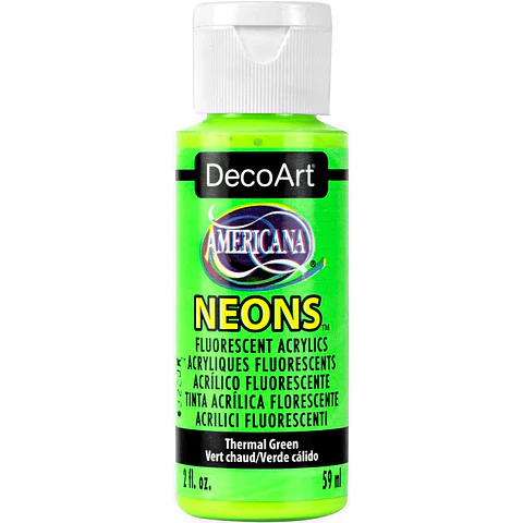 Tinta Acrílica DecoArt Americana Neons 59 ml — Verde Térmico (DHS5)