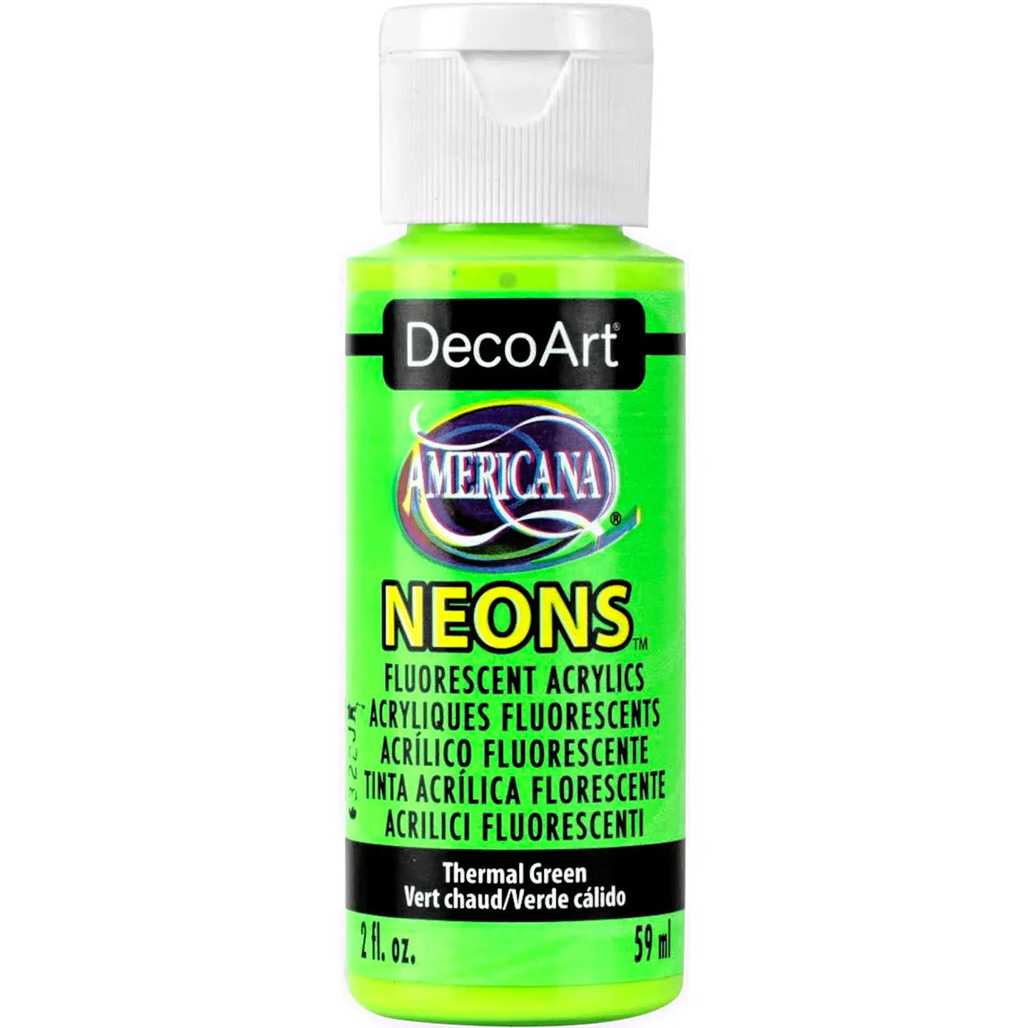 Tinta Acrílica DecoArt Americana Neons 59 ml — Verde Térmico (DHS5) 1