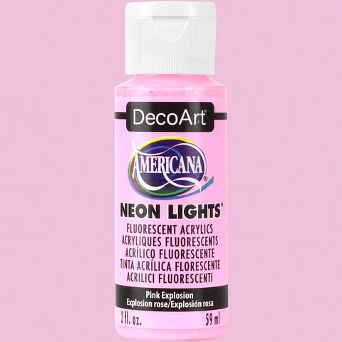 Tinta Acrílica DecoArt Americana Neon Lights 59 ml — Rosa Explosivo (DA340)