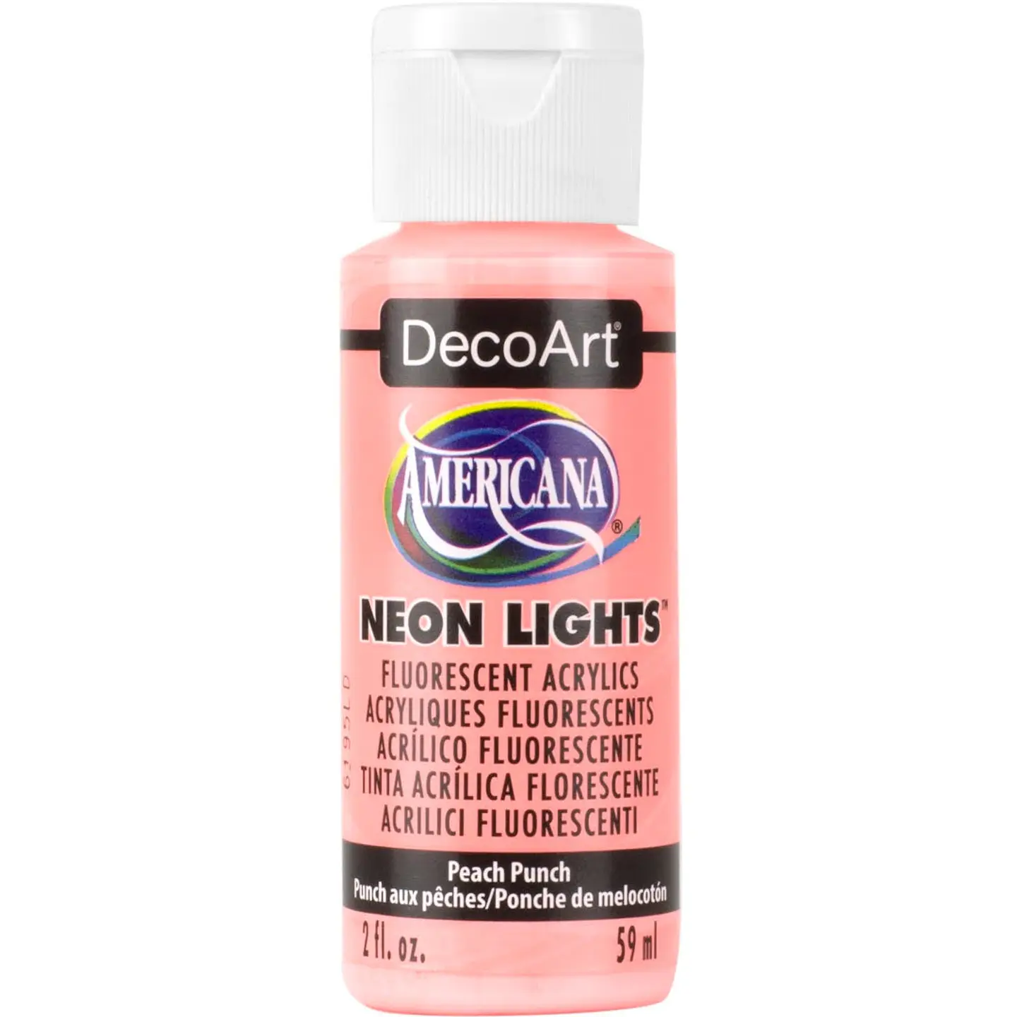 Tinta Acrílica DecoArt Americana Neon Lights 59 ml — Pêssego Punch (DA341) 1