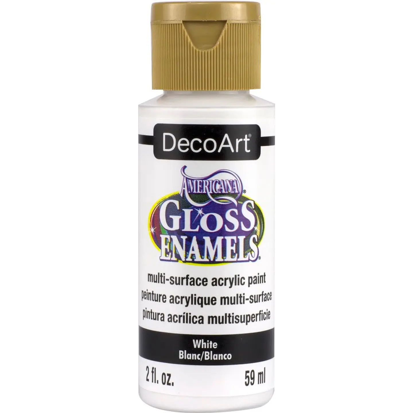 Tinta DecoArt Americana Gloss Enamels 59 ml — Branco (DAG01) 1