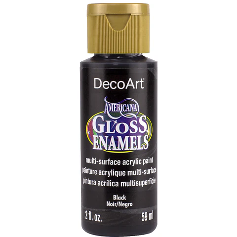 Tinta DecoArt Americana Gloss Enamels 59 ml — Preto (DAG67)