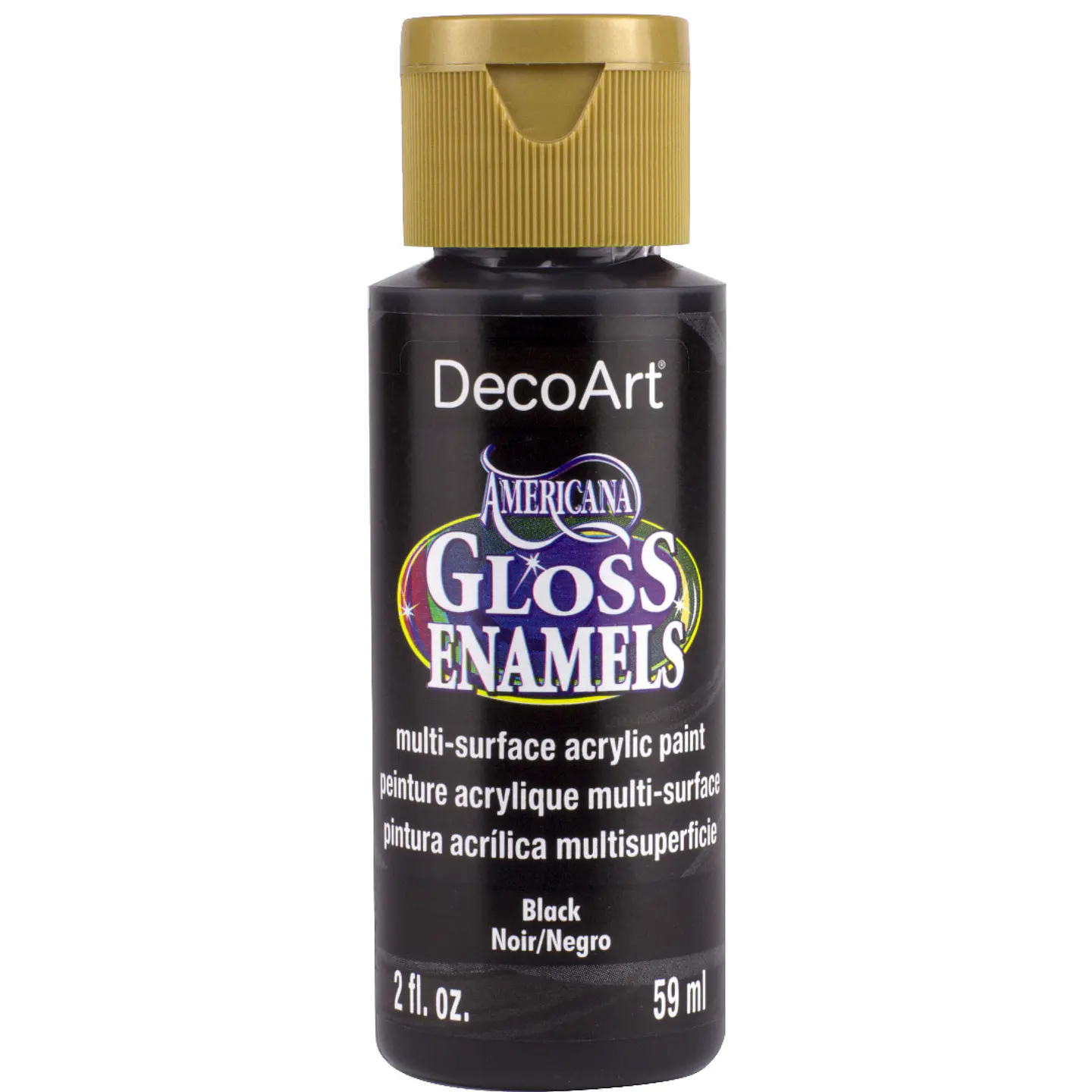 Tinta DecoArt Americana Gloss Enamels 59 ml — Preto (DAG67) 1