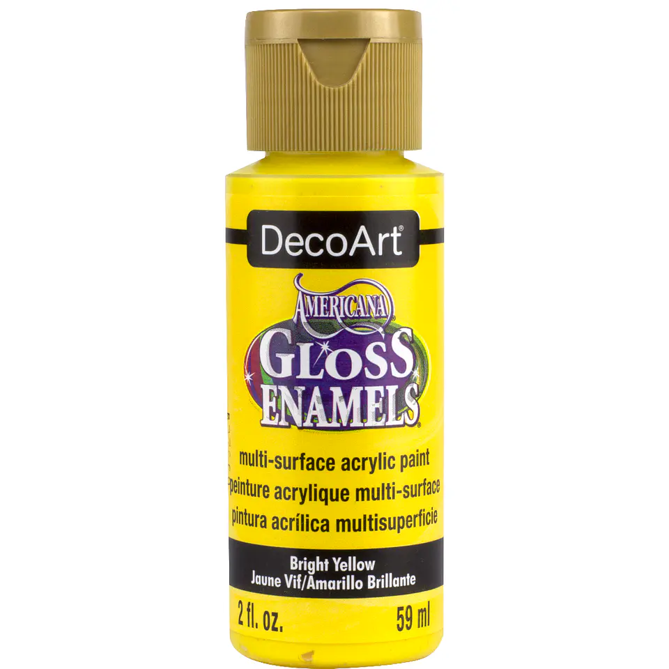 Tinta DecoArt Americana Gloss Enamels 59 ml — Amarelo Vivo (DAG227) 1