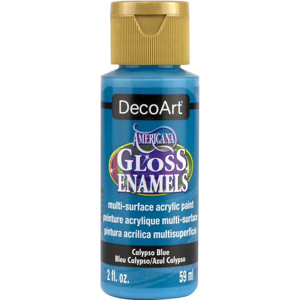 Tinta DecoArt Americana Gloss Enamels 59 ml — Azul Calypso (DAG234) 1