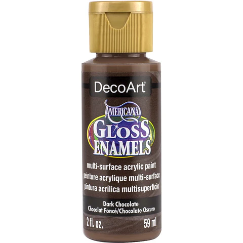 Tinta DecoArt Americana Gloss Enamels 59 ml — Chocolate Negro (DAG65)