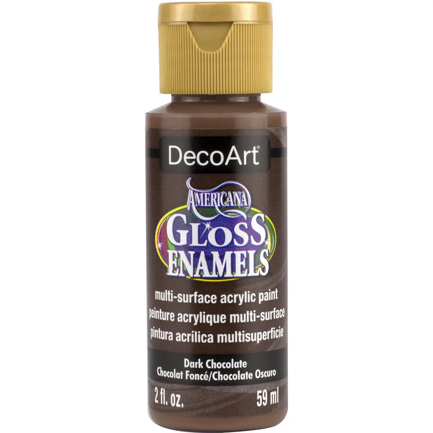 Tinta DecoArt Americana Gloss Enamels 59 ml — Chocolate Negro (DAG65) 1