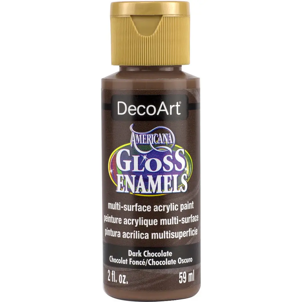 Tinta DecoArt Americana Gloss Enamels 59 ml — Chocolate Negro (DAG65) 1