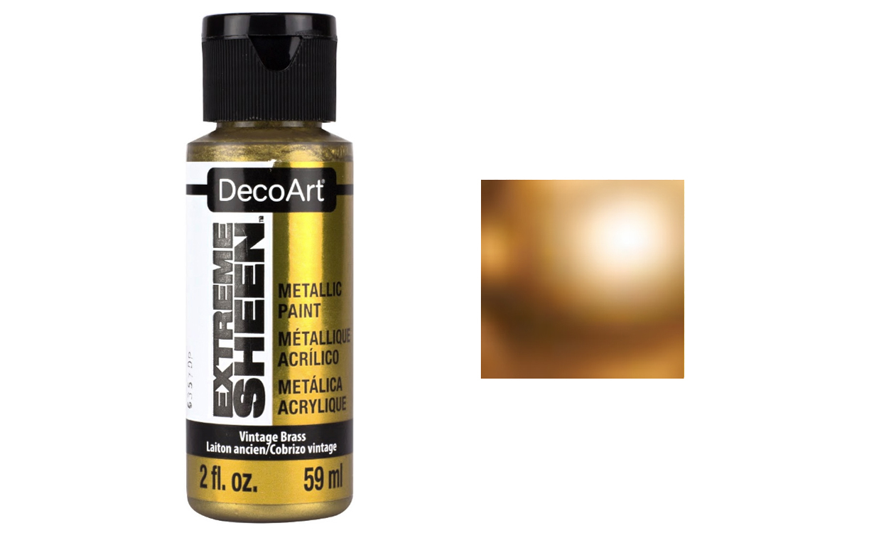 Tinta Acrílica Metalizada DecoArt Extreme Sheen — Latão Vintage 59 ml (DPM05)