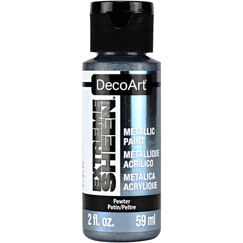 Tinta Acrílica Metalizada DecoArt Extreme Sheen — Pewter (Estanho Escuro) 59 ml (DPM12)