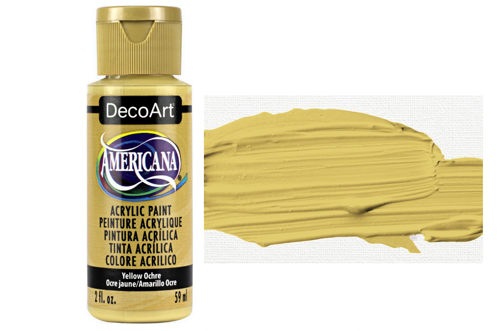 Tinta Acrílica DecoArt Americana 59 ml — Yellow Ochre (DA008) 1