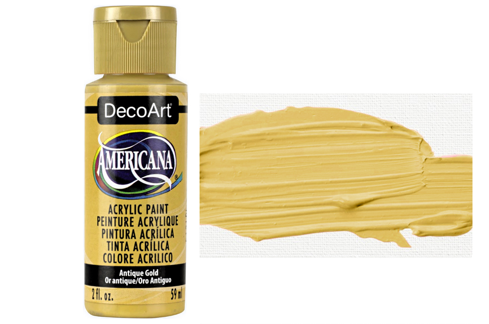 Tinta Acrílica DecoArt Americana 59 ml — Antique Gold (DA009) 1