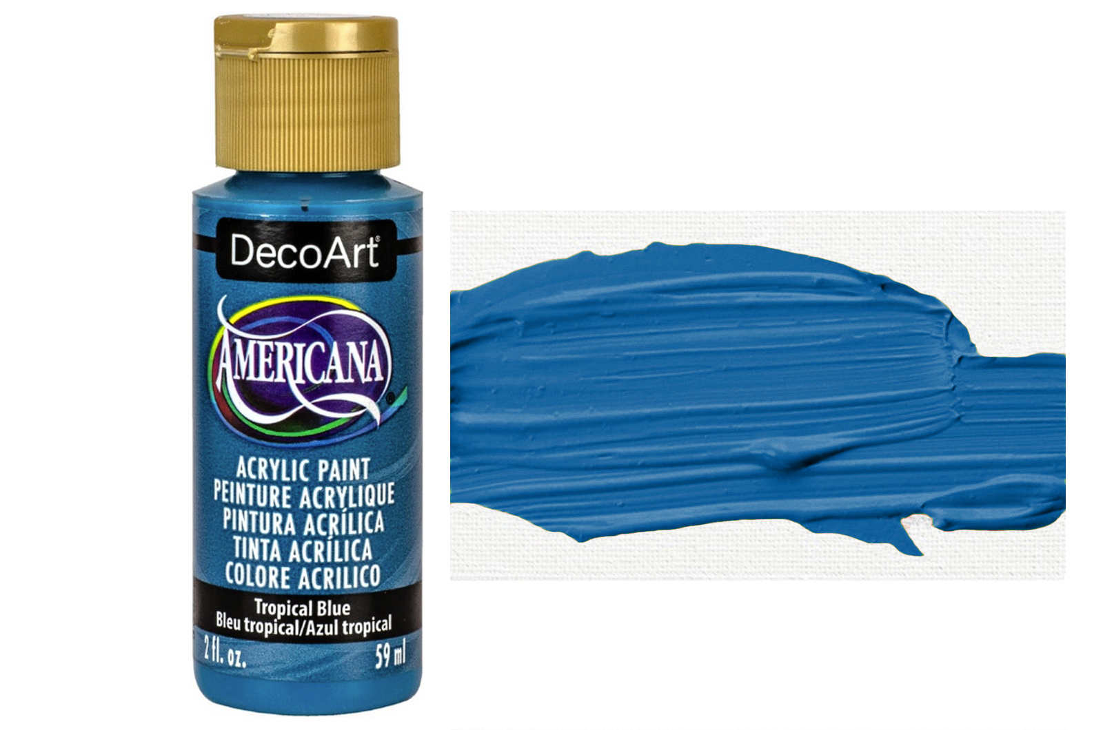 Tinta Acrílica DecoArt Americana 59 ml — Tropical Blue (DA375) 1