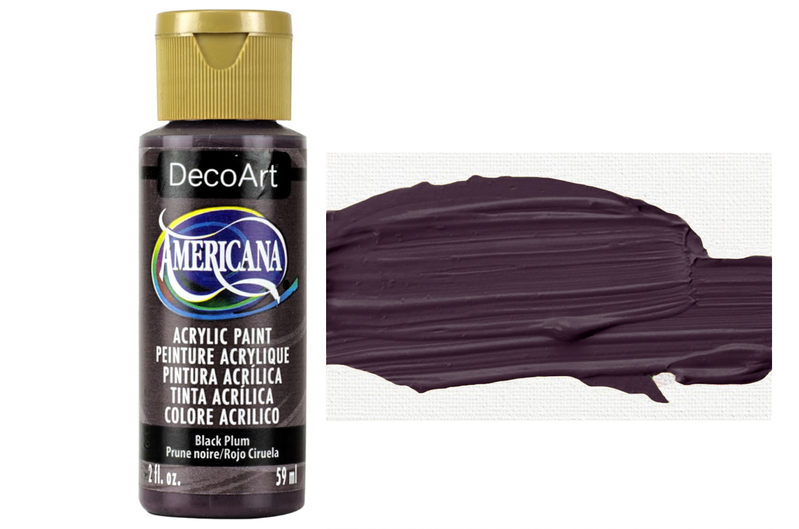 Tinta Acrílica DecoArt Americana 59 ml — Black Plum (DA172) 1