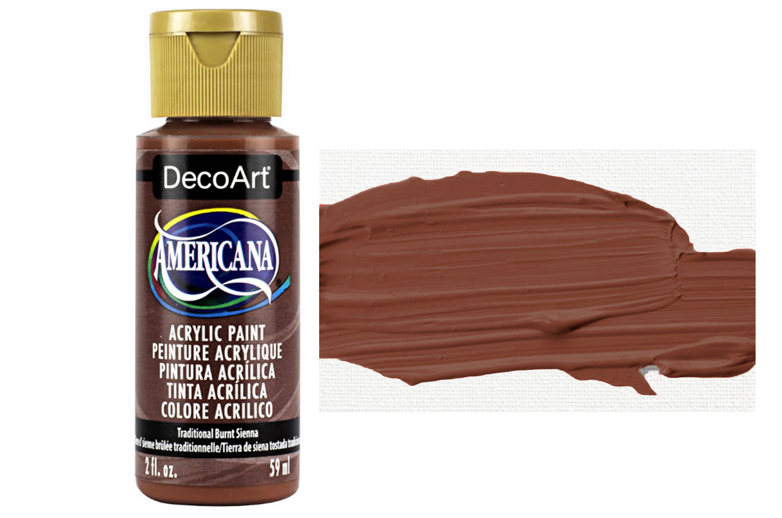 Tinta Acrílica DecoArt Americana 59 ml — Traditional Burnt Sienna (DA223) 1